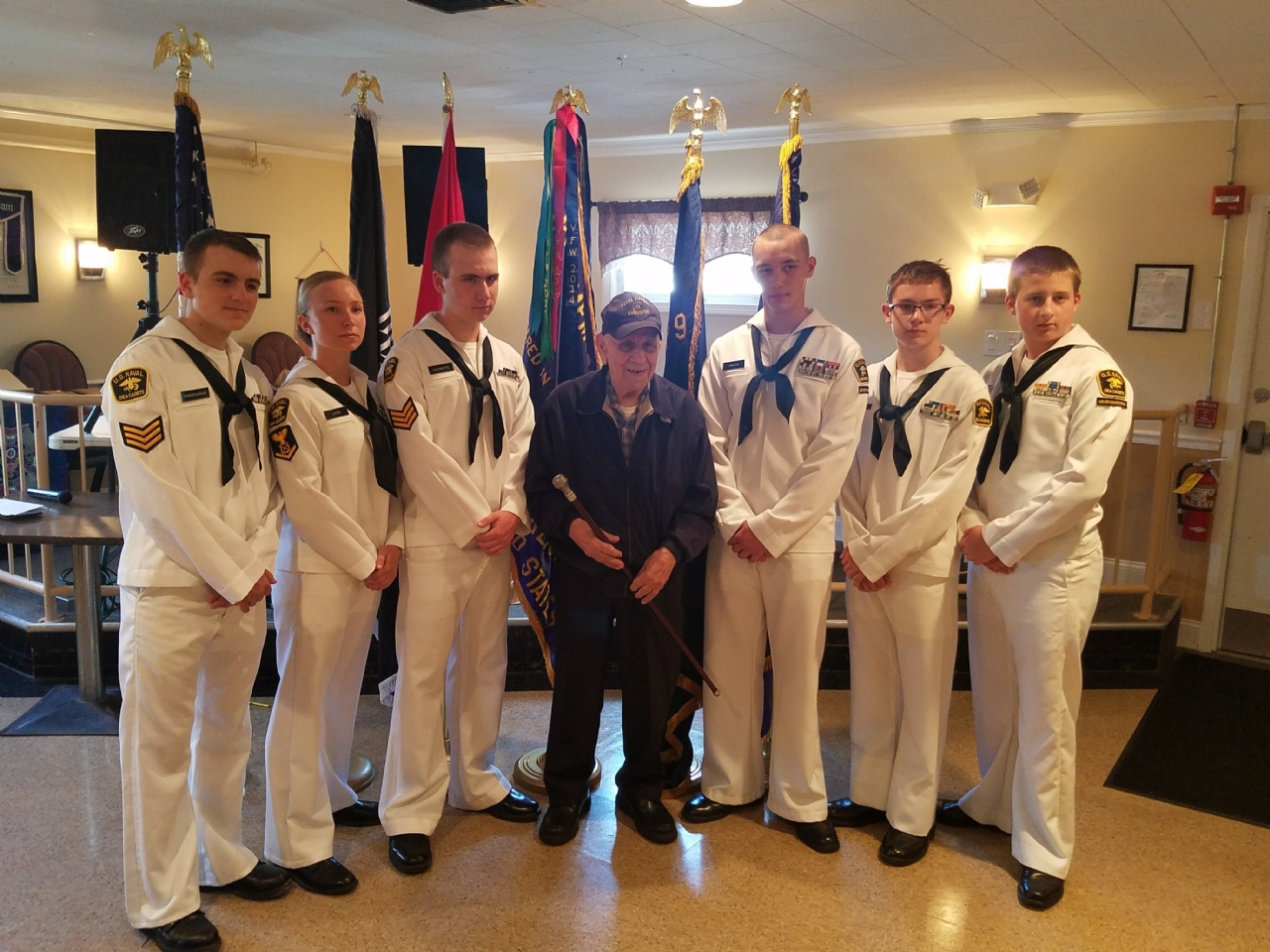 See Cadet Color Guard with Jim Bilotta and his Boston Cane